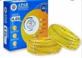 APAR Anushakti EBXL HR FR PVC Wire 90m [0.50 sq. mm, Yellow]